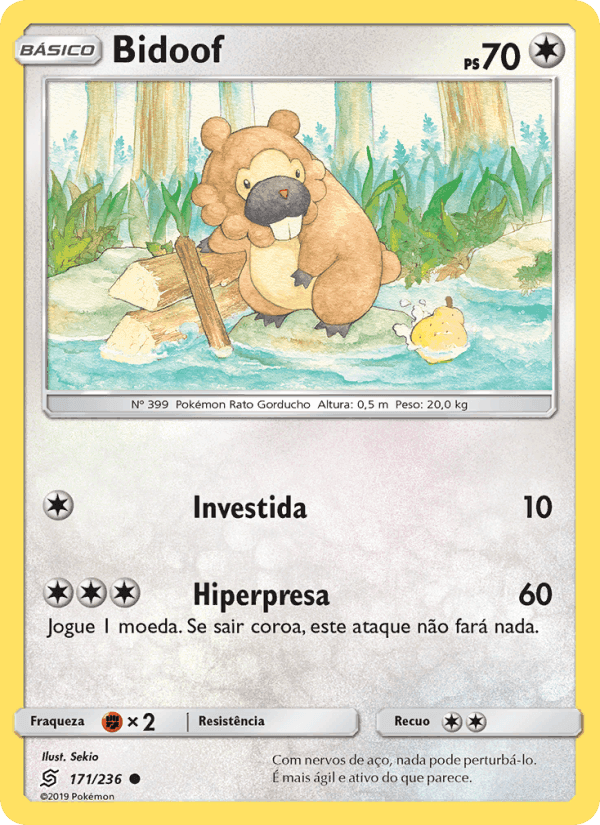 Bidoof, card 171 from Sintonia Mental
