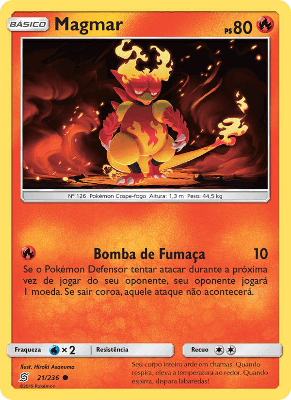 Magmar, card 21 from Sintonia Mental 