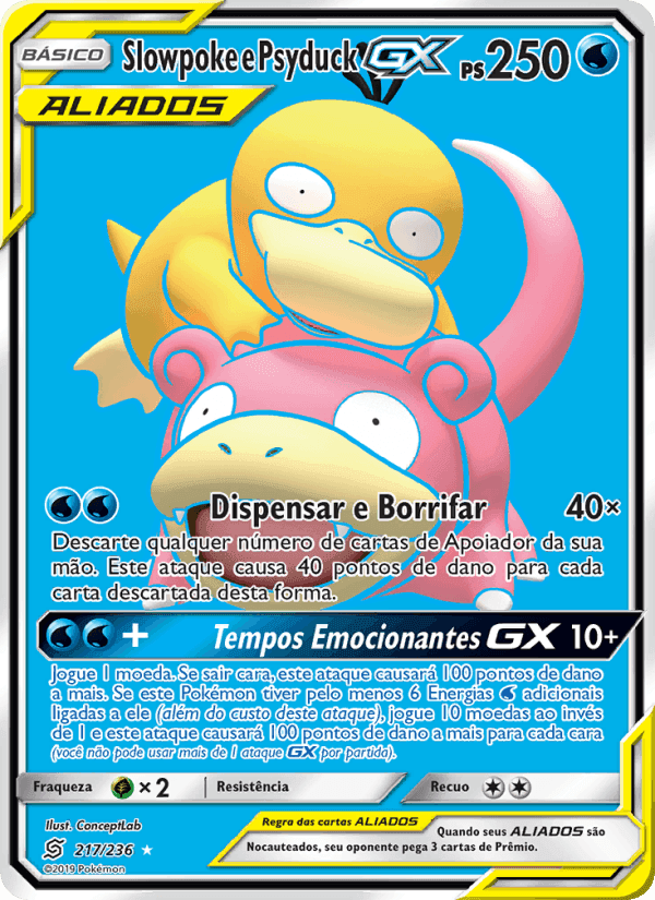 Slowpoke e Psyduck GX, carte 217 de Sintonia Mental