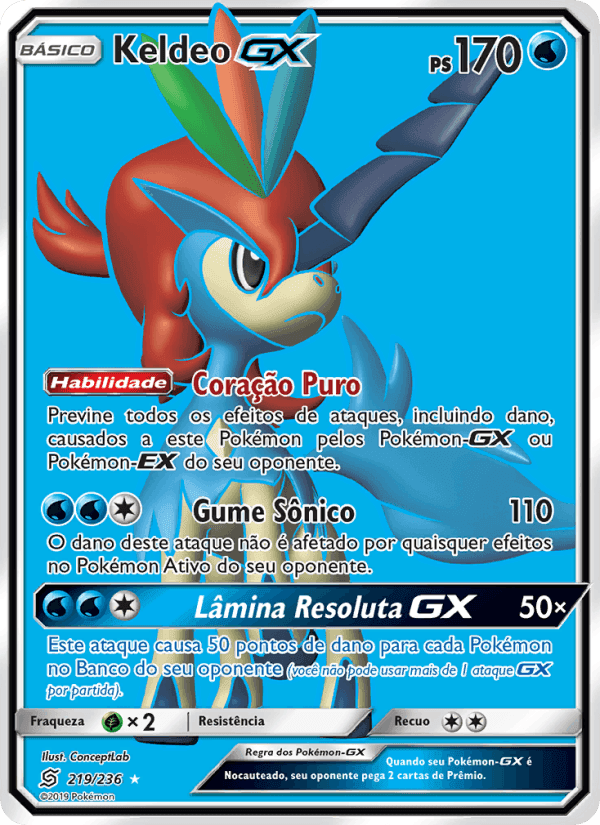 Keldeo GX, card 219 from Sintonia Mental