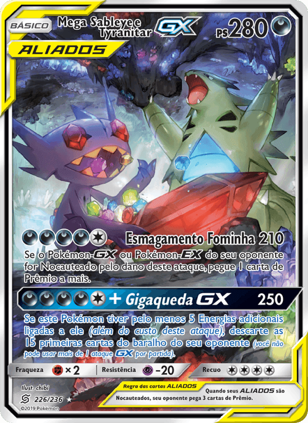 Mega Sableye e Tyranitar GX, carta 226 di Sintonia Mental