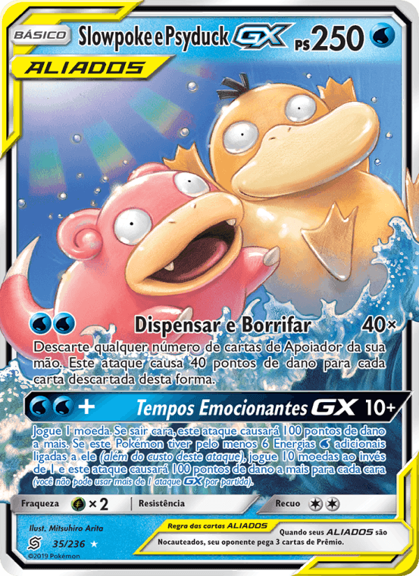 Slowpoke e Psyduck GX, carte 35 de Sintonia Mental