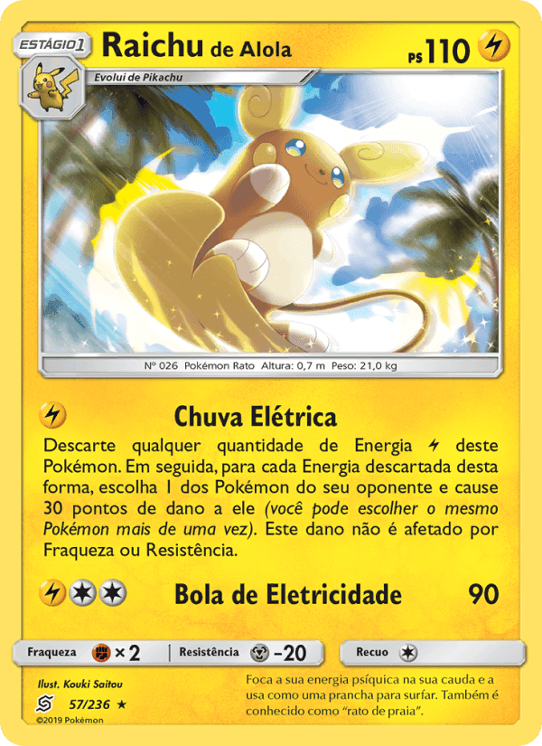 Raichu de Alola, carta 57 di Sintonia Mental