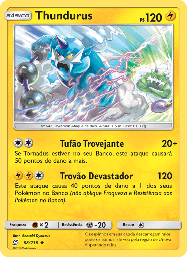 Thundurus, card 68 from Sintonia Mental