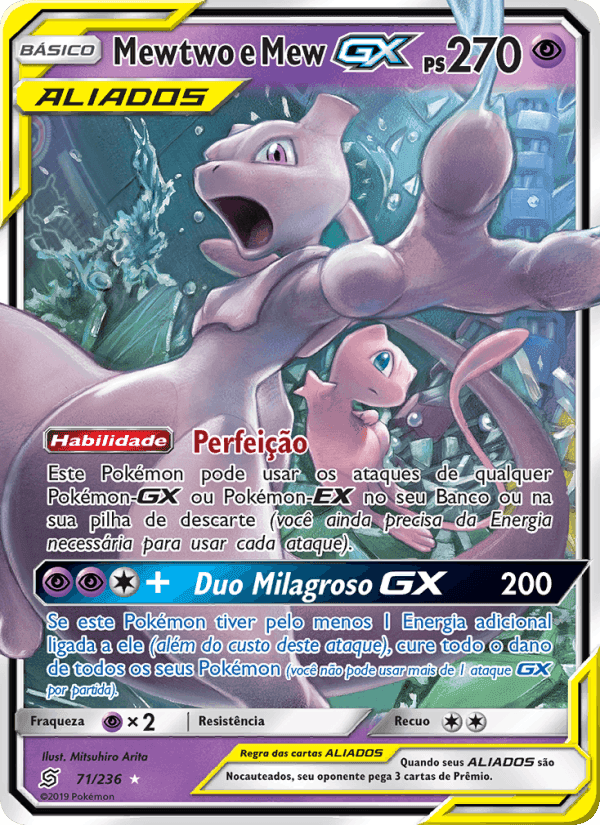 Mewtwo e Mew GX, carta 71 di Sintonia Mental