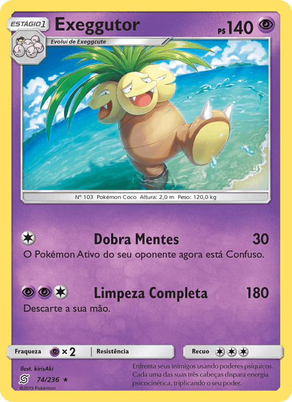Exeggutor, card 74 from Sintonia Mental 