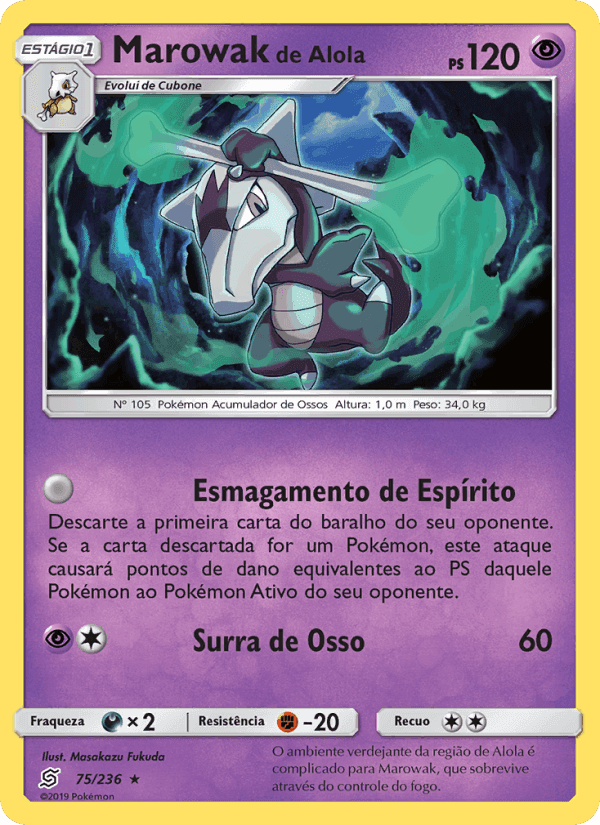 Marowak de Alola, carta 75 de Sintonia Mental