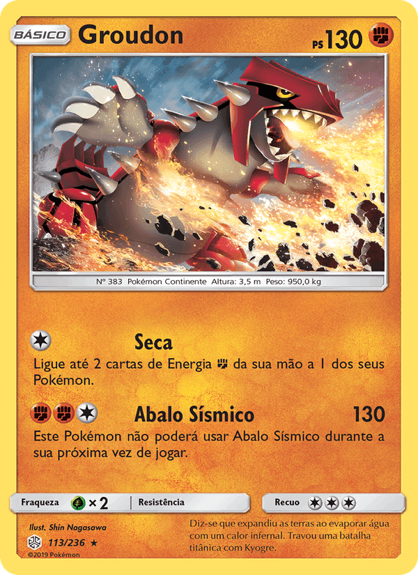 Groudon, carta 113 di Eclipse Cósmico
