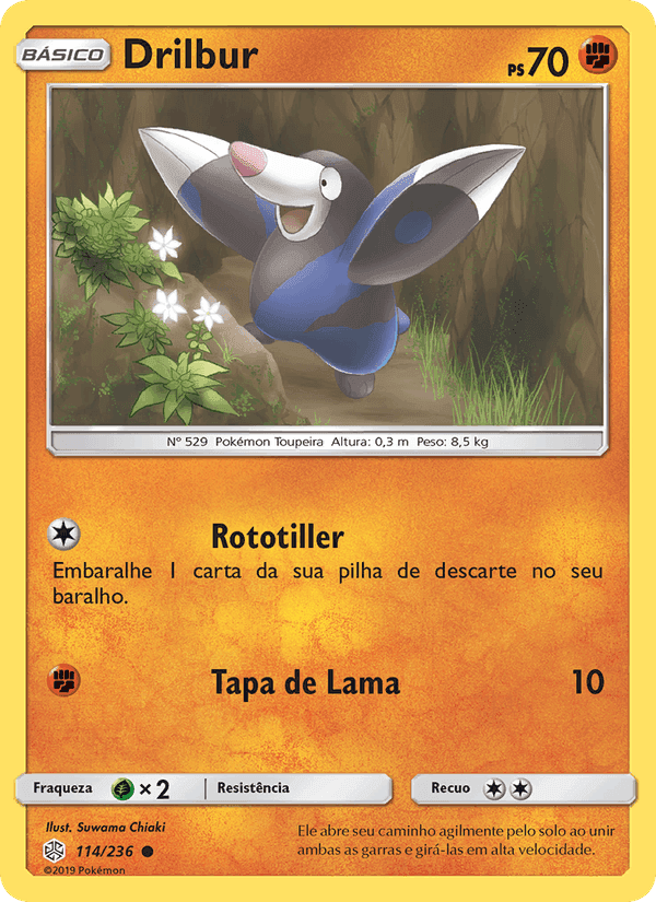Drilbur, card 114 from Eclipse Cósmico