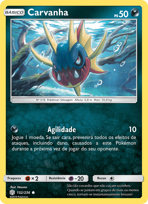 Carvanha, card 132 from Eclipse Cósmico