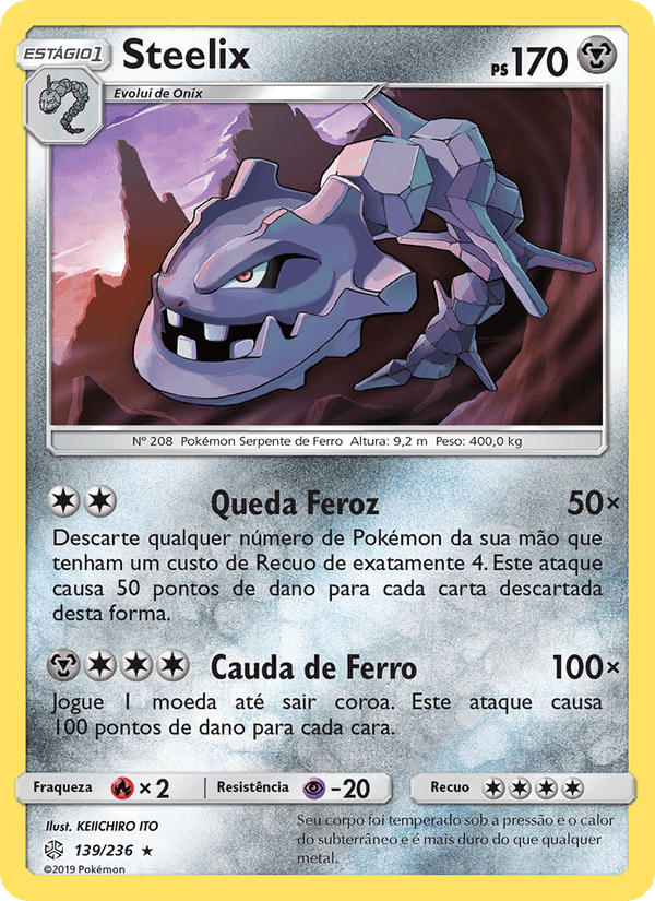 Steelix, carta 139 de Eclipse Cósmico