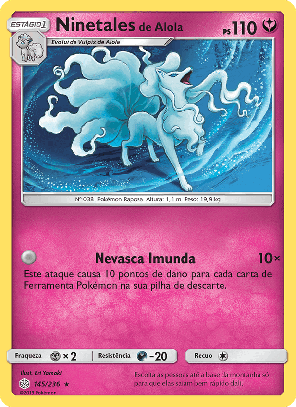 Ninetales de Alola, carta 145 de Eclipse Cósmico