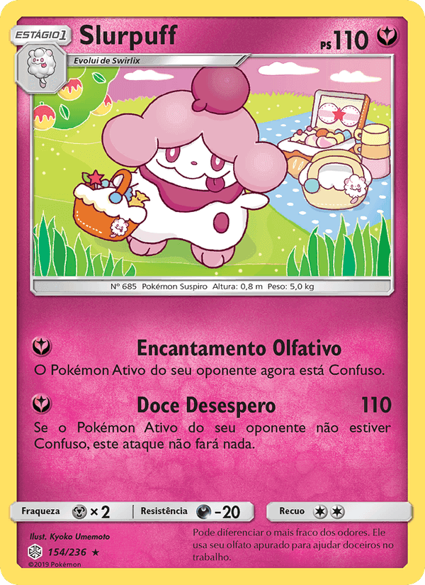 Slurpuff, card 154 from Eclipse Cósmico