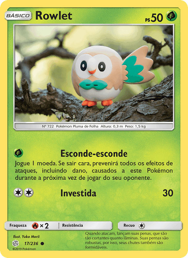 Rowlet, carte 17 de Eclipse Cósmico