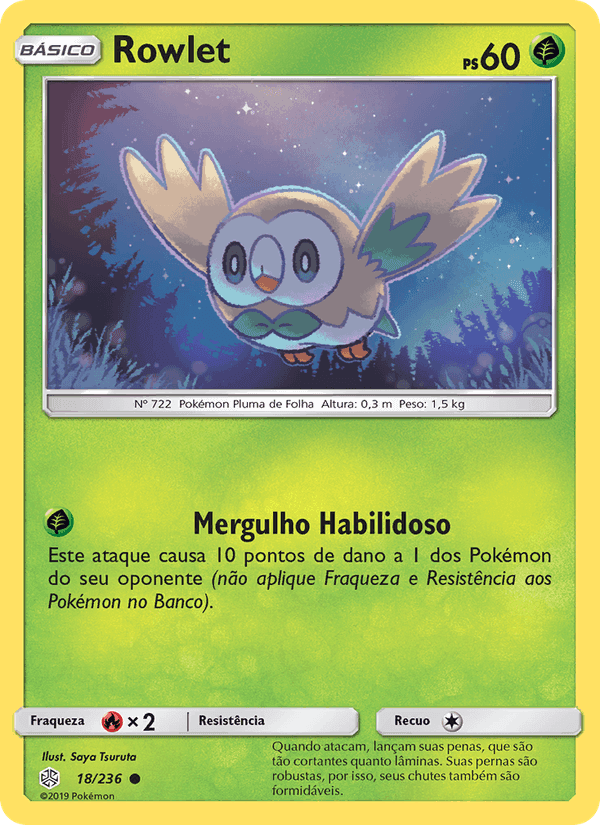 Rowlet, carta 18 de Eclipse Cósmico