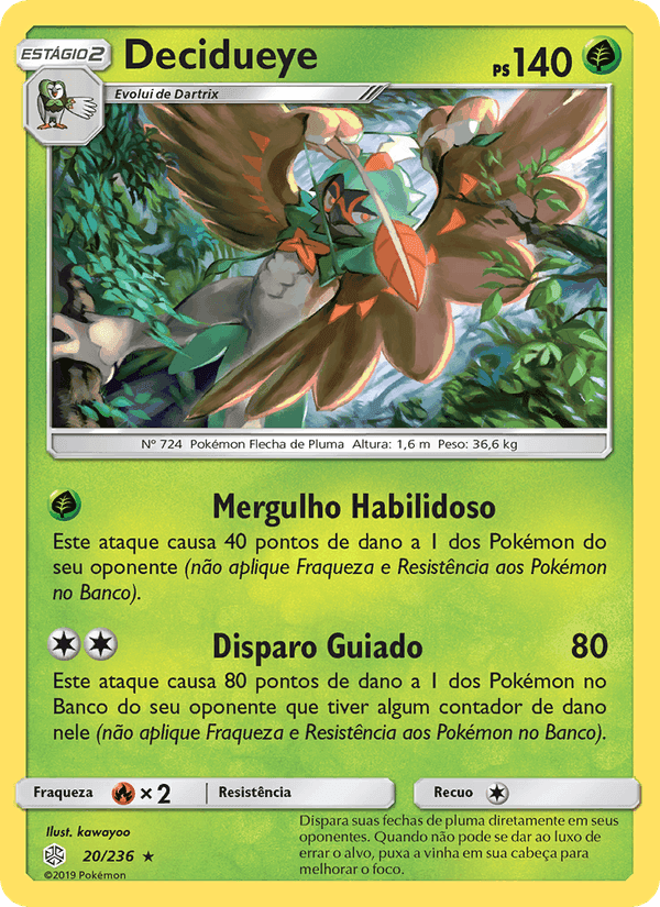 Decidueye, carta 20 de Eclipse Cósmico