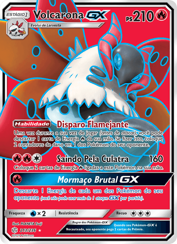 Volcarona GX, carta 213 de Eclipse Cósmico