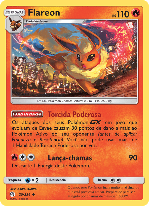 Flareon, carte 25 de Eclipse Cósmico