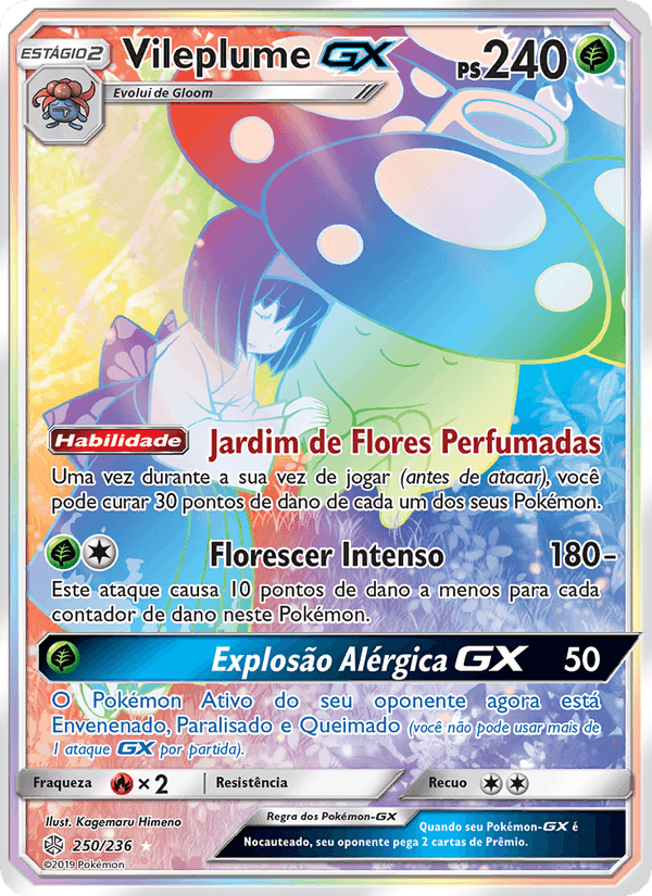 Vileplume GX, carta 250 de Eclipse Cósmico