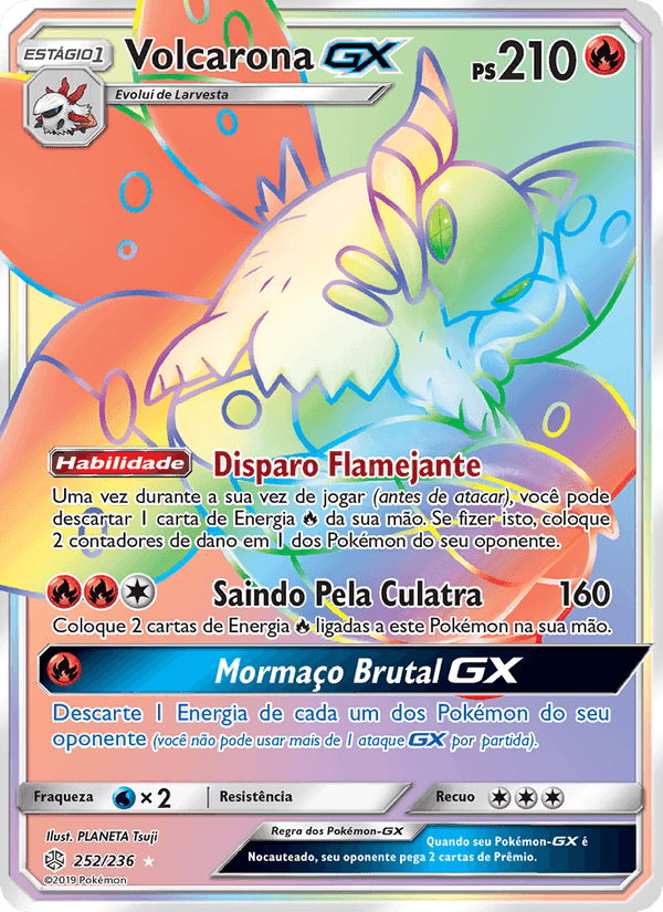 Volcarona GX, carta 252 de Eclipse Cósmico