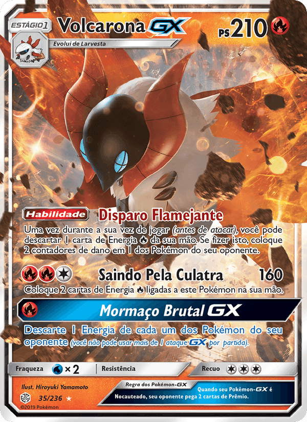 Volcarona GX, carta 35 de Eclipse Cósmico