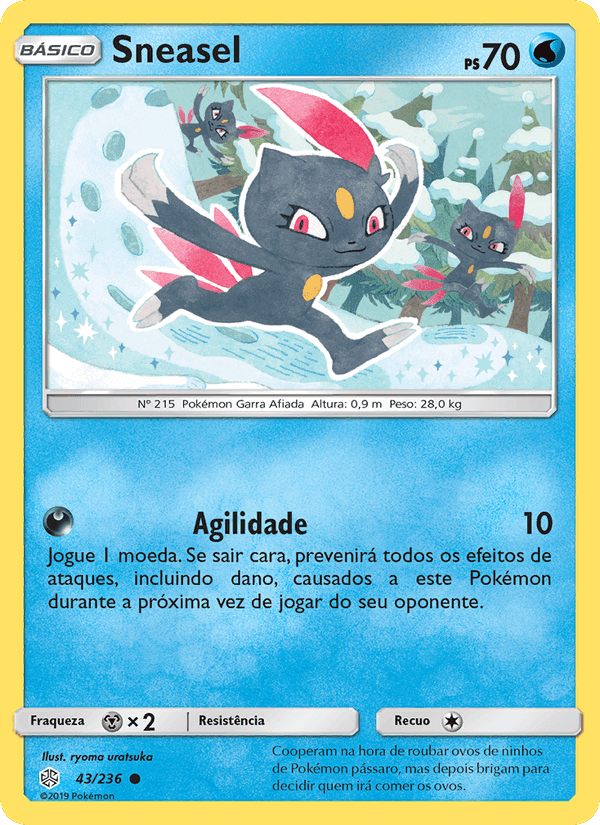 Sneasel, carta 43 de Eclipse Cósmico