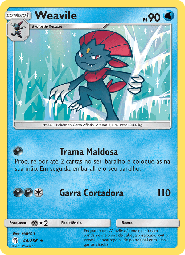 Weavile, carte 44 de Eclipse Cósmico