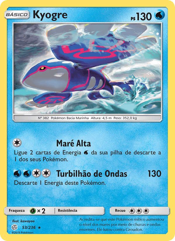 Eclipse Cósmico の 53 番、Kyogre