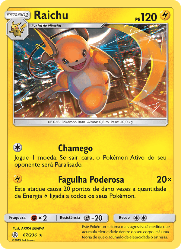 Raichu, carta 67 de Eclipse Cósmico