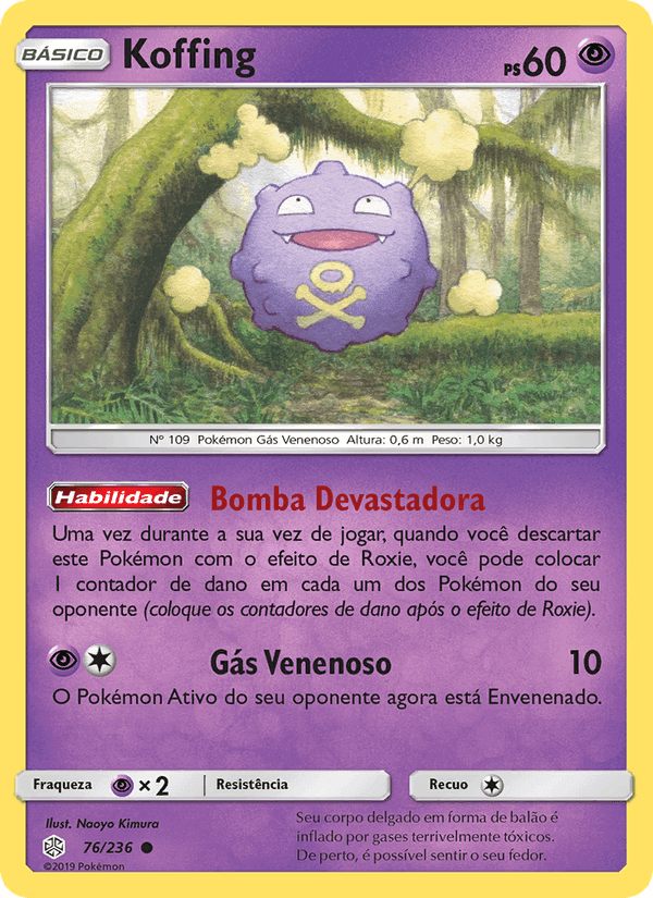 Koffing, carta 76 de Eclipse Cósmico