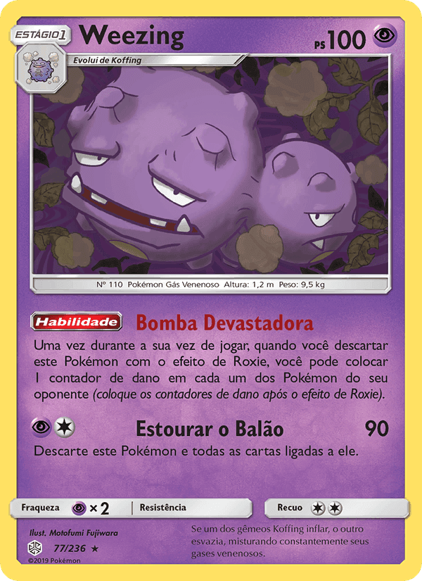 Weezing, carte 77 de Eclipse Cósmico