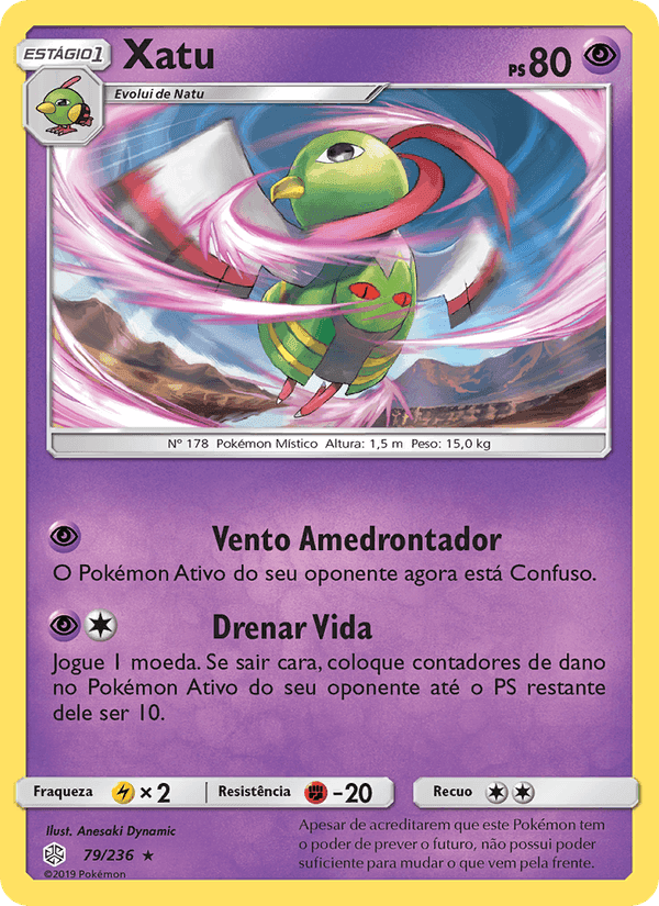 Xatu, card 79 from Eclipse Cósmico