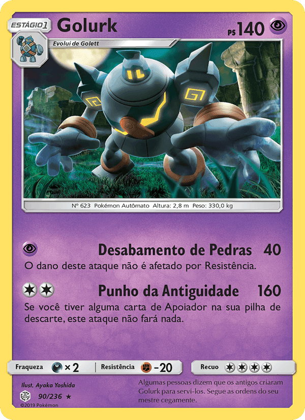 Golurk, card 90 from Eclipse Cósmico