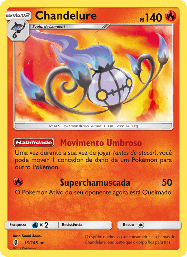 Chandelure, carta 13 de Guardiões Ascendentes