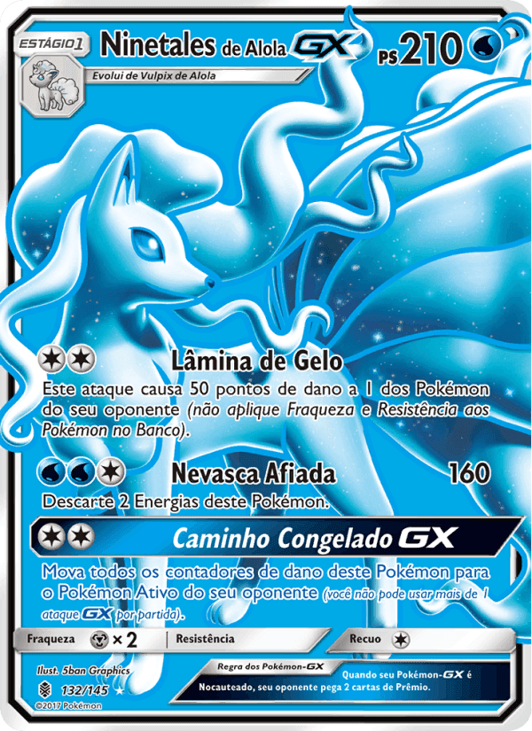 Ninetales de Alola GX, carta 132 de Guardiões Ascendentes