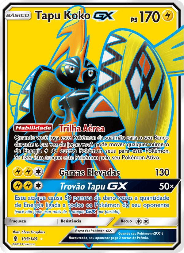 Tapu Koko GX, card 135 from Guardiões Ascendentes