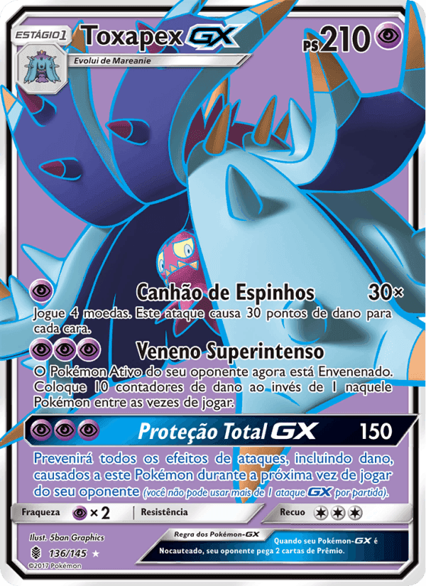 Toxapex GX, card 136 from Guardiões Ascendentes