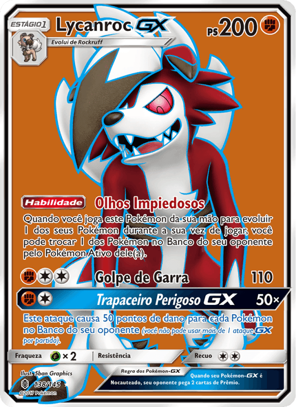 Lycanroc GX, card 138 from Guardiões Ascendentes