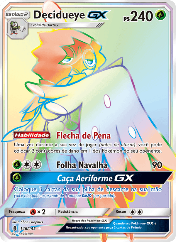 Decidueye GX, carta 146 de Guardiões Ascendentes