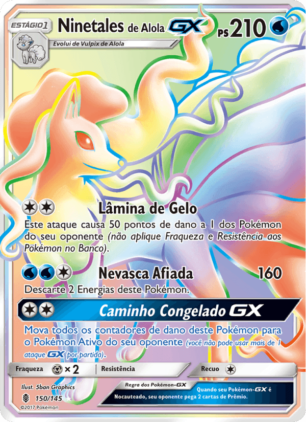 Ninetales de Alola GX, carta 150 de Guardiões Ascendentes