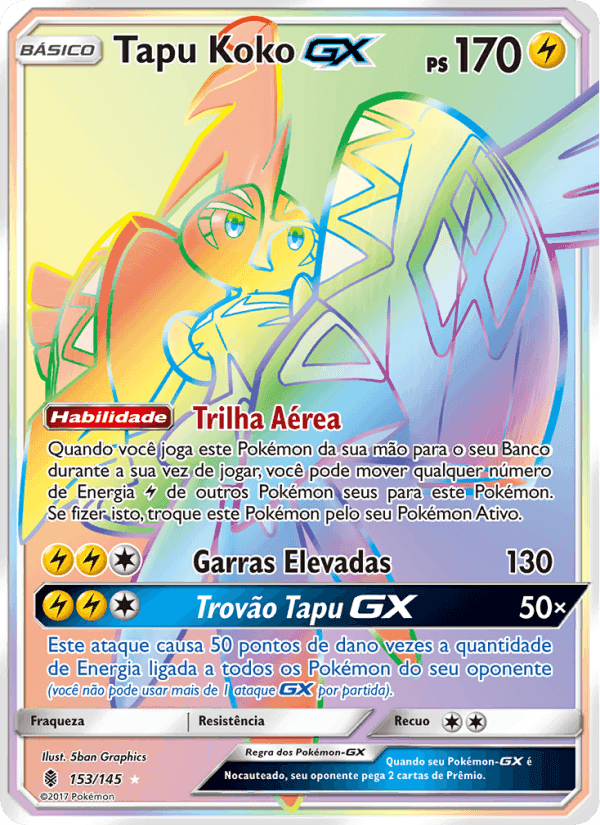 Tapu Koko GX, card 153 from Guardiões Ascendentes