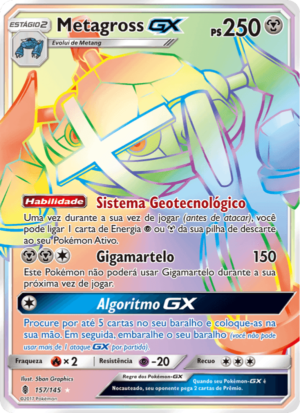 Metagross GX, carta 157 di Guardiões Ascendentes