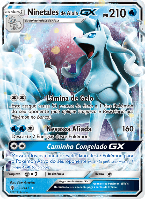 Ninetales de Alola GX, carta 22 de Guardiões Ascendentes