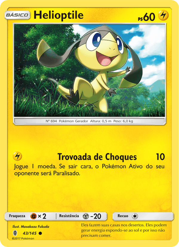 Helioptile, carta 43 de Guardiões Ascendentes