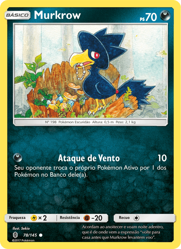 Murkrow, card 78 from Guardiões Ascendentes