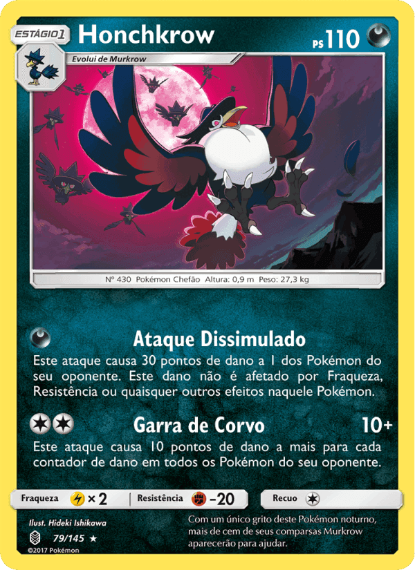 Honchkrow, carta 79 de Guardiões Ascendentes
