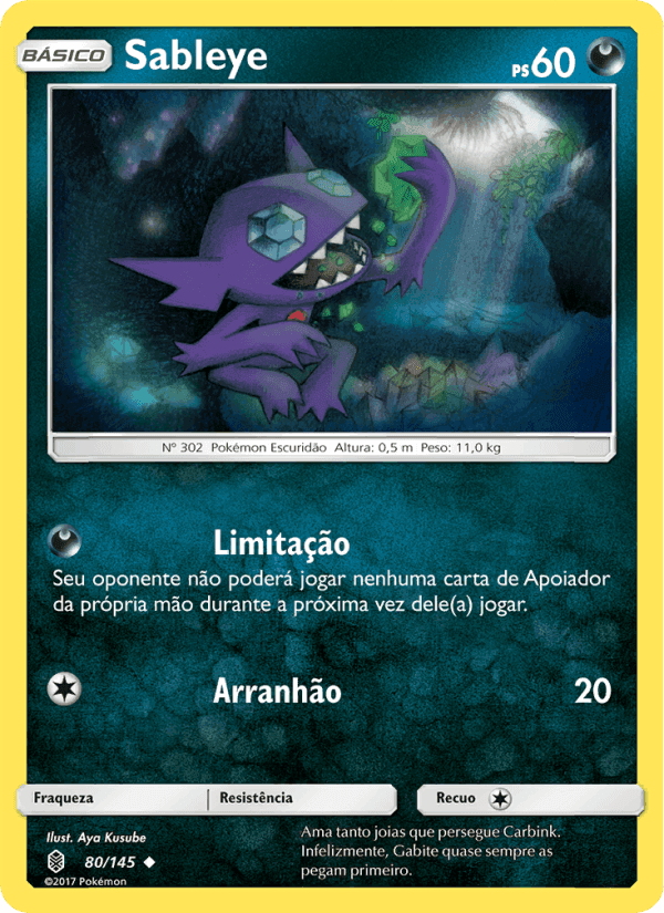 Sableye, carta 80 de Guardiões Ascendentes