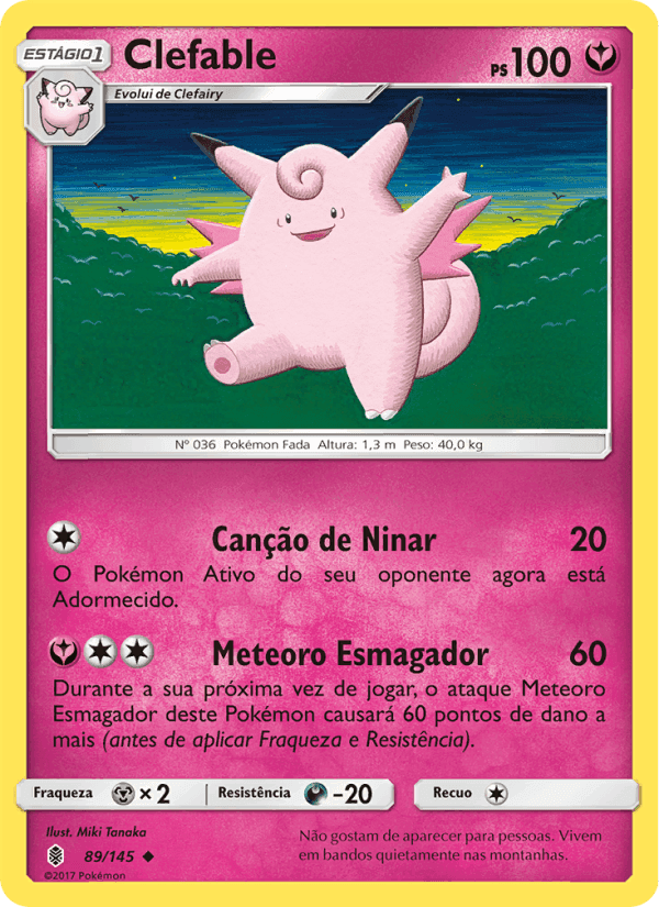 Clefable, carta 89 de Guardiões Ascendentes