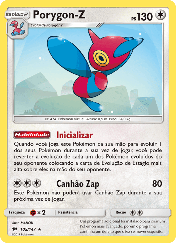 Porygon-Z, carta 105 de Sombras Ardentes