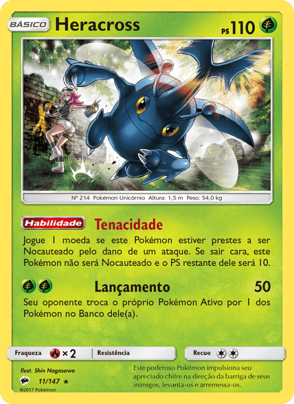 Heracross, carta 11 de Sombras Ardentes